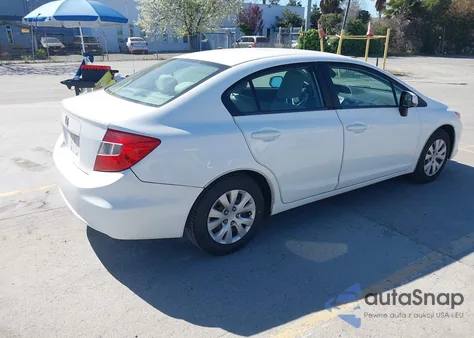 2012 Honda Civic Lx z USA, uszkodzony, nr VIN 19XFB2F5XCE316875